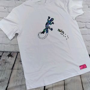 Egyptian cotton, "Dancing Tribal War Lizards" tees